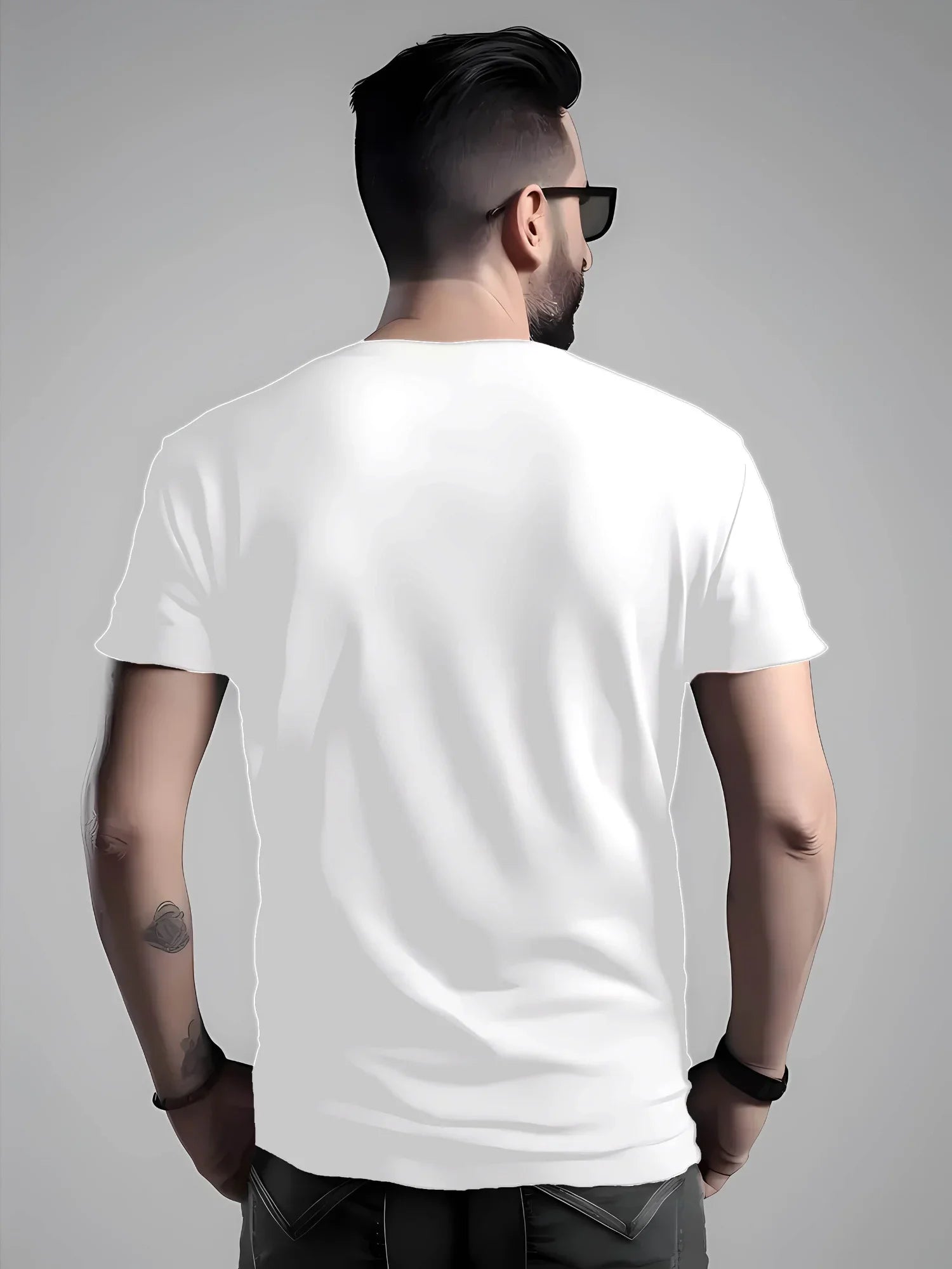 T-shirt Pure Cotton Flat Print Large Size Round Neck Short Sleeve Men's and Women's Top T-shirt