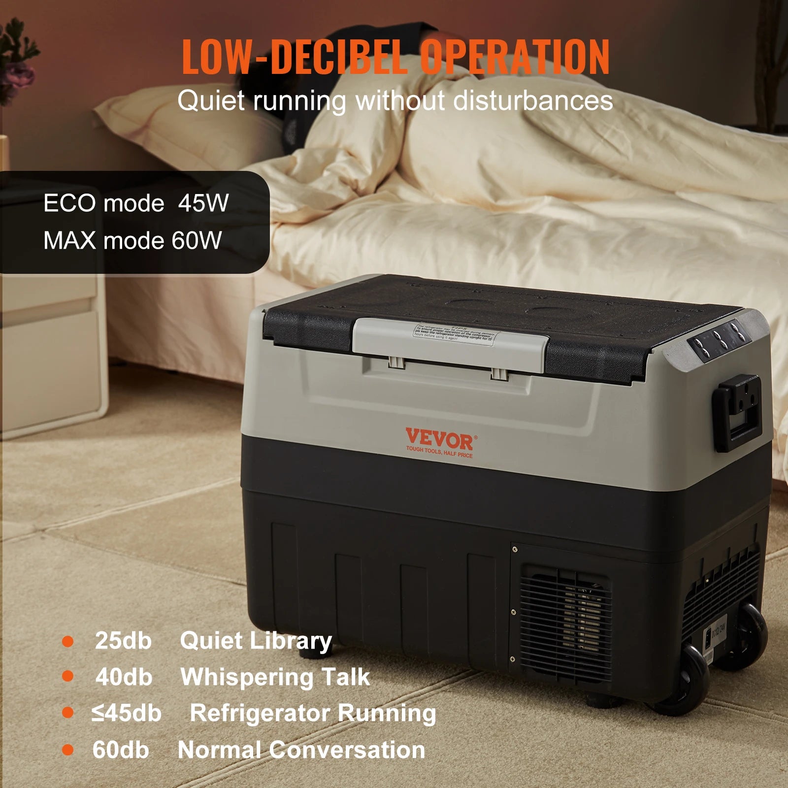 35L/45L/55L Portable Foldable Handle Car Refrigerator with Wheel Compressor Freezer