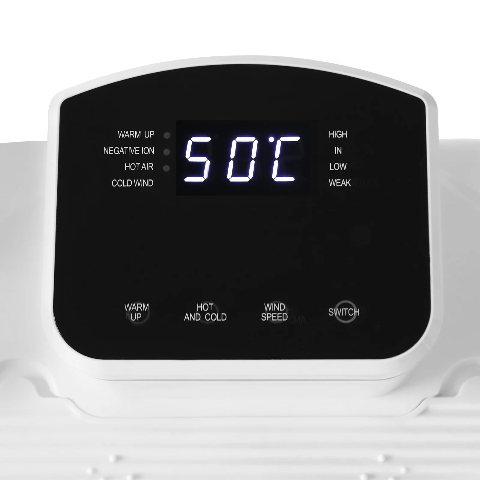 1400W Body Dryer| Household Negative Ion Body Hair Dryer W/ 5.25ft Cord| LED Control,White