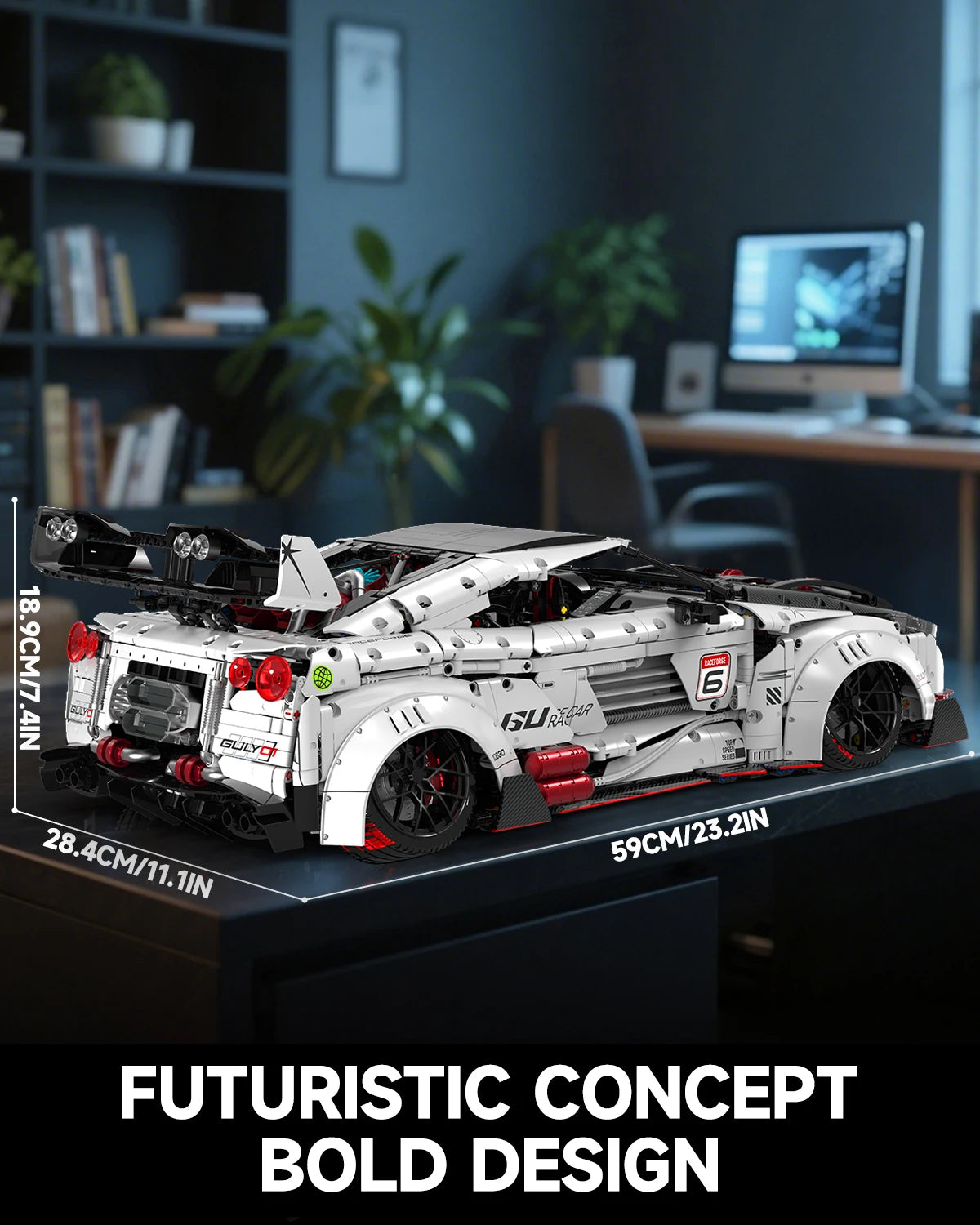 1:8 Scale Technical Racing Car Building Set - 3939PCS Model Kit for Boys & Adults Collectible Birthday Gift