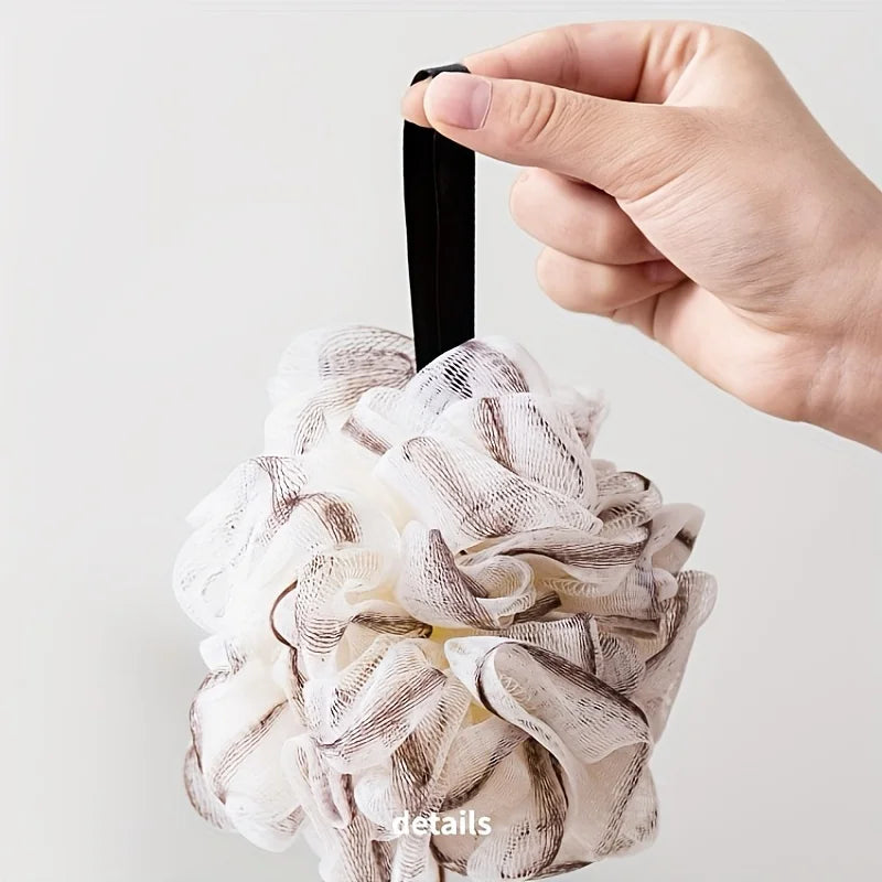 Luxurious 3-Pack Mesh Bath Sponges with Exfoliating Ruffles