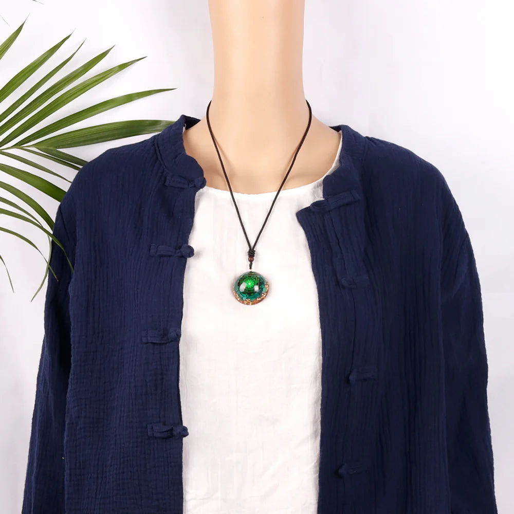 Orgonite Pendant Malachite Energy Necklace