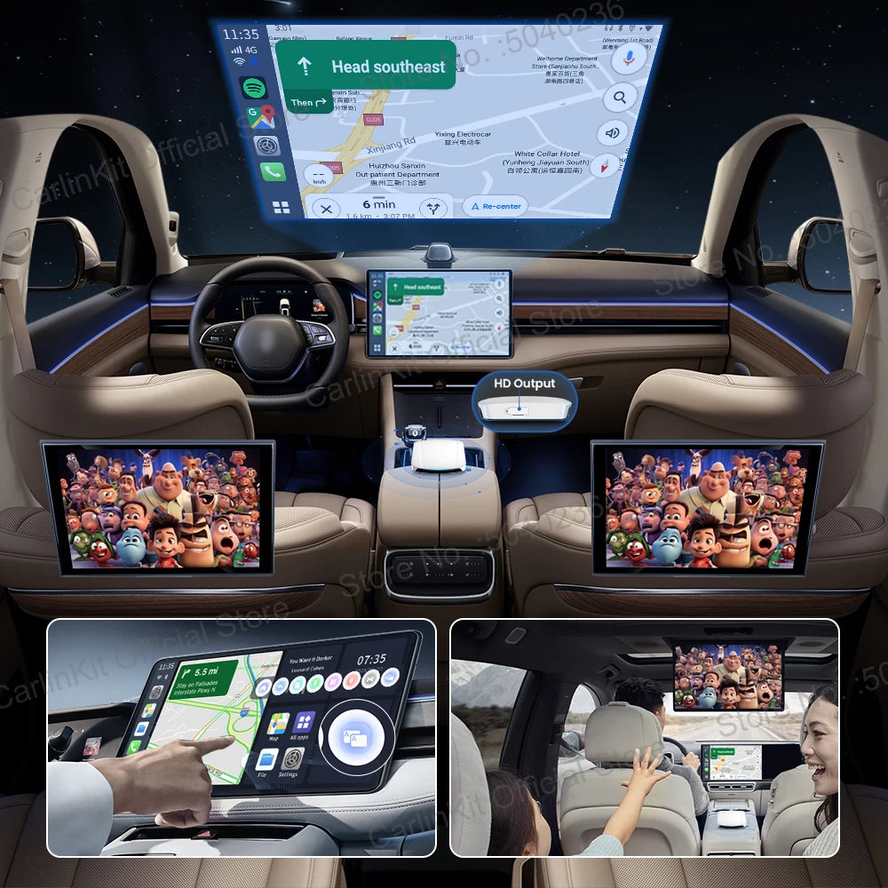 128G CarlinKit PRO 3 UHD Wireless CarPlay Android Auto AI Box New HDMI Video Output CarPlay TV Box