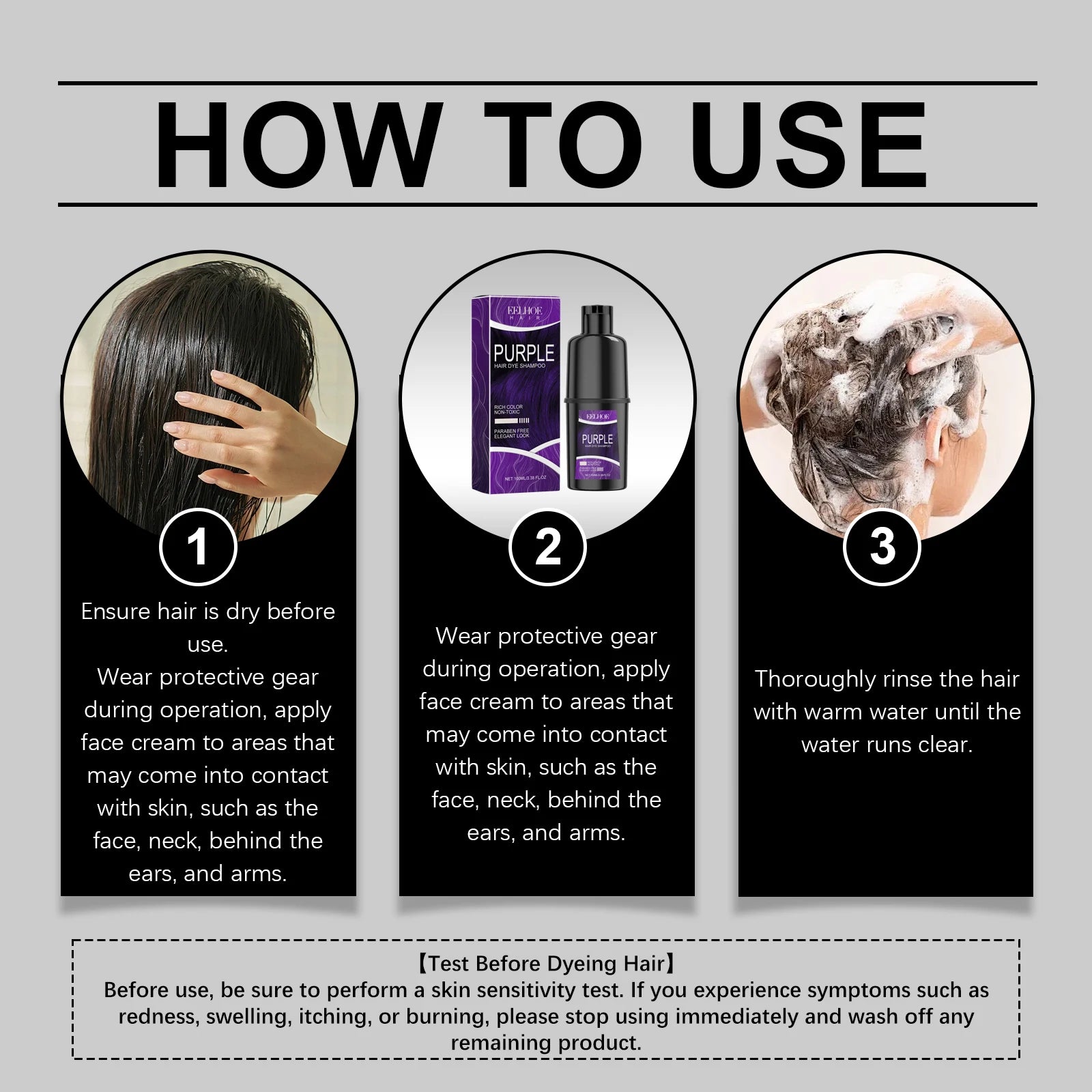 100ml Red Hair Color Shampoo Herbal Extracts Nourishing Care Long-Lasting Color Gentle Healthy Dyeing for All Hair Types