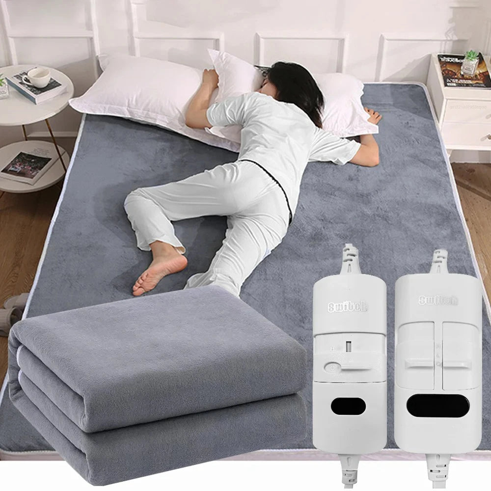 Electric Blanket 220V Electric Heating Blanket Thicker Automatic Thermostat Body Warmer Thermal Mattress