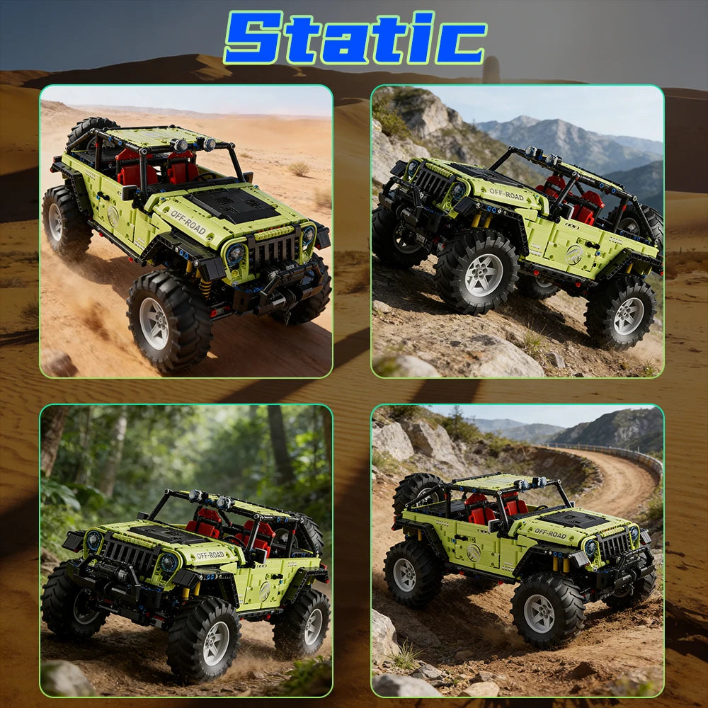 1:8 Scale Heavy-Duty Off-Road Sports Car Building Blocks Set 2680 PCS DIY Technical Vehicle Model Bricks Kit