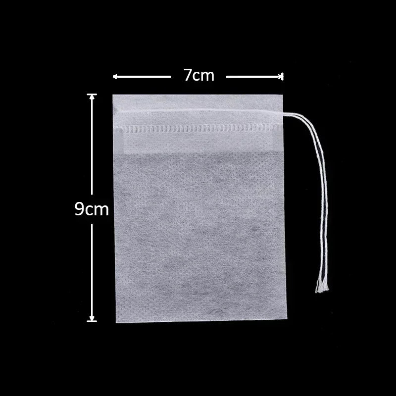 600/50PCS Disposable Tea Filter Bags Non-woven Fabric Teabags With String Kitchen Teaware Coffee Loose Tea Spice Bag