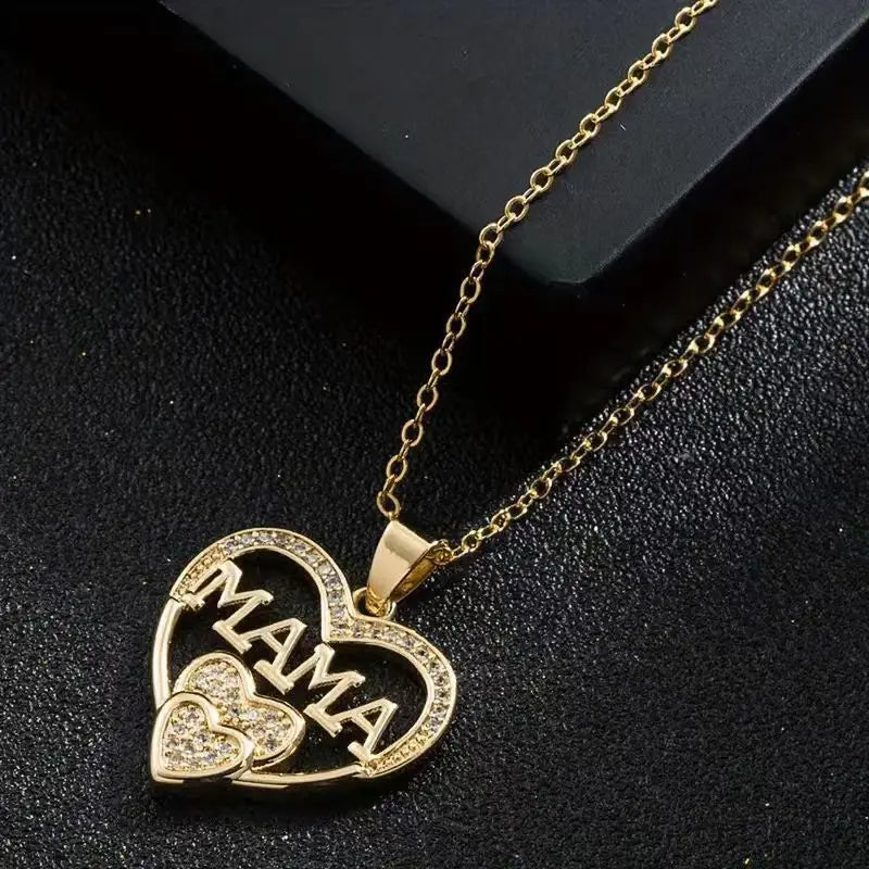 New Creative and Unique Shiny Pendant Necklace,Mother's Day Necklace, Simple Heart