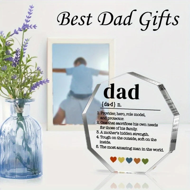 Father’s Acrylic Decorative Sign:"Dad Definition"Gift