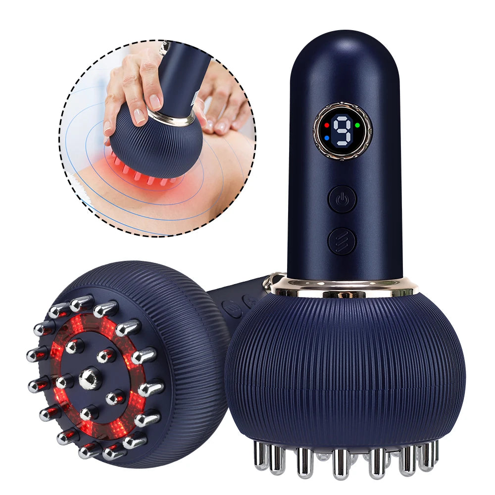 Electric Meridian Body Massage Brush Lymphatic Drainage Microcurrent Anti Cellulite Physiotherapy Apparatus