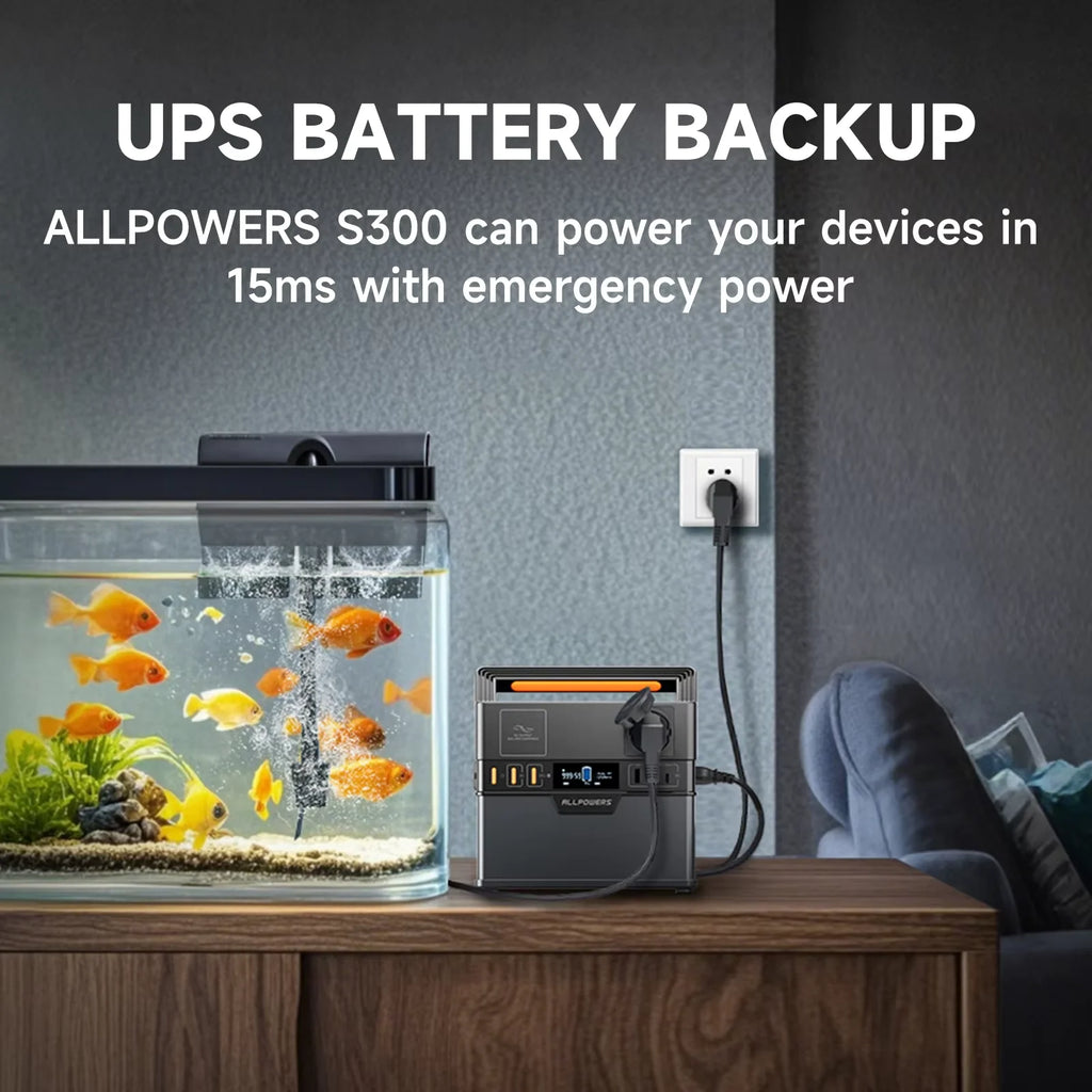 ALLPOWERS S300 PLUS Portable Power Station 300W (Peak 500W) 288Wh 78000mAh Power Storage Battery Generator