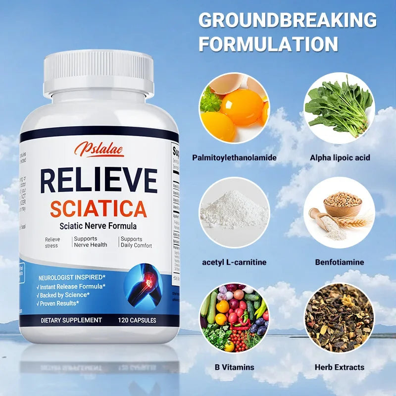 Relieve Sciatica Capsules - Reduce Joint Pai,Restore Mobility - 120 Capsules ﻿