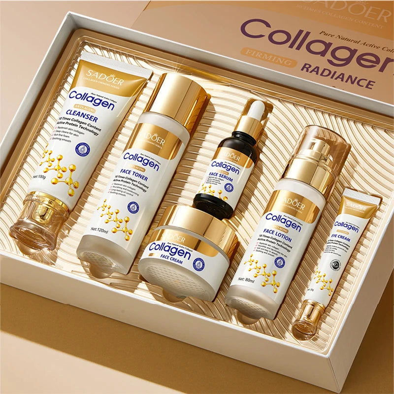 6pcs/set Skin Care Set Facial Cleanser Serum  Anti-aging Moisturizing Skin Care Kit