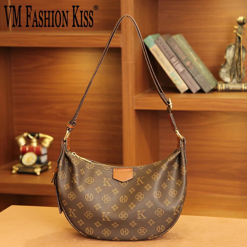 Underarm Hobo Bag Soft Faux Leather Shoulder Crossbody Bag Minimalist Casual Daily Shopping Small Handbags
