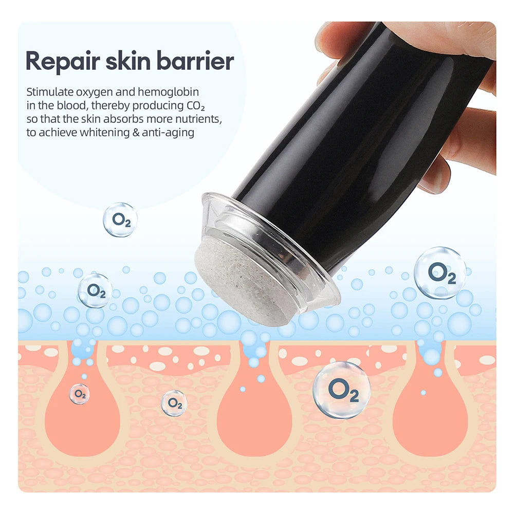 CO2 Oxygen Bubble Pen 5 Gear Vibration Oxygen Bubble Beauty Tool Deep Cleansing Pores Exfoliate LED