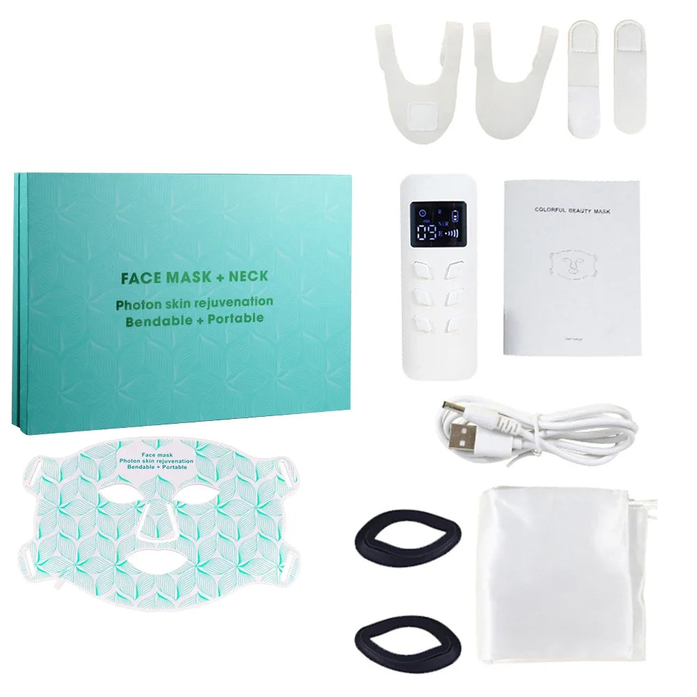 8 Colors LED Face Mask 850NM Near-infrared Red Light Therapy Beauty Mask