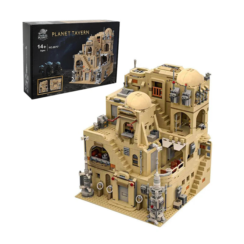 1971PCS MOC Planet Tavern Building Blocks Model Assembly Street View Bricks Toys House Building