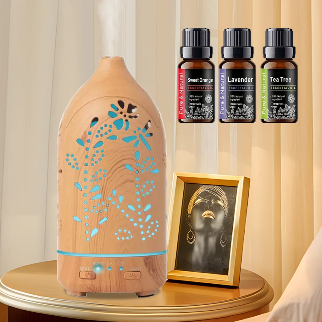 Aromatherapy Diffuser with 7 Color LED Lights  The Perfect Gift Idea for Home, Office, or Spa, Features Auto Shut-Off
