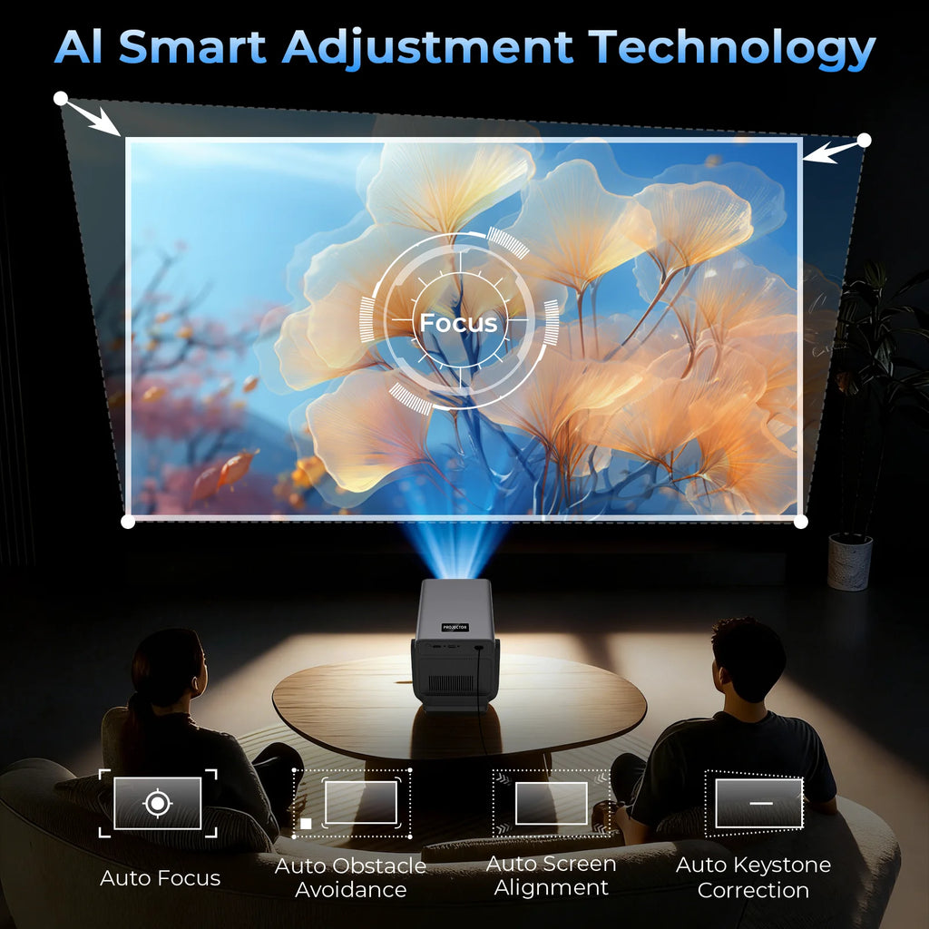 8K Support HD Projector 5W Speaker Android 14 WiFi6 BT5.4 Outdoor Home Theater Projectors X7