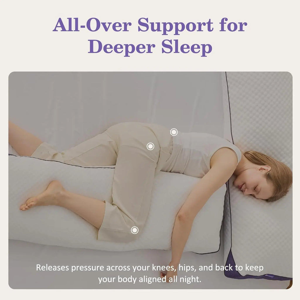 Adjustable Cooling Memory Foam Body Pillow with Washable Cover, Full Support for Side Sleepers, Back & Leg Comfort