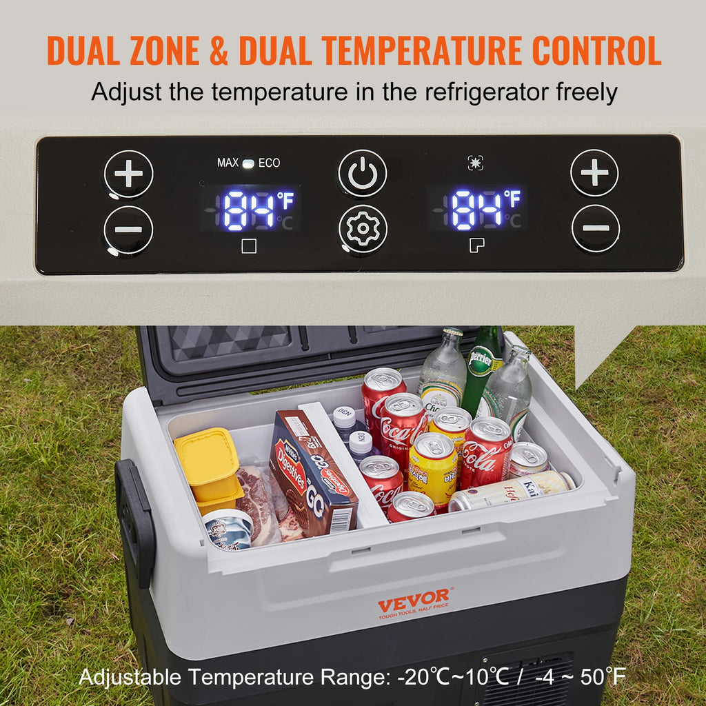35L/45L/55L Portable Foldable Handle Car Refrigerator with Wheel Compressor Freezer