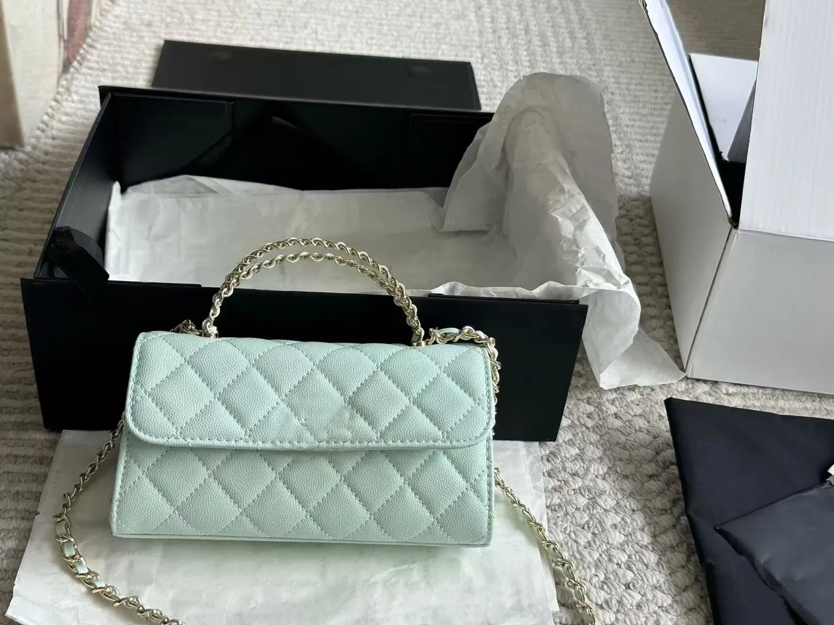 Top Cowhide Flap Luxury Bags With Handle Designer Bag Quilted Wallets