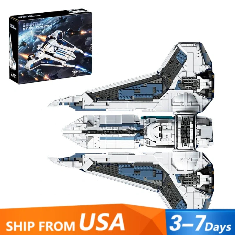 2948PCS Space War MOC Starfighter Kom'rk-class Fighter Building Blocks Movie Spaceship Model High-Tech Puzzle