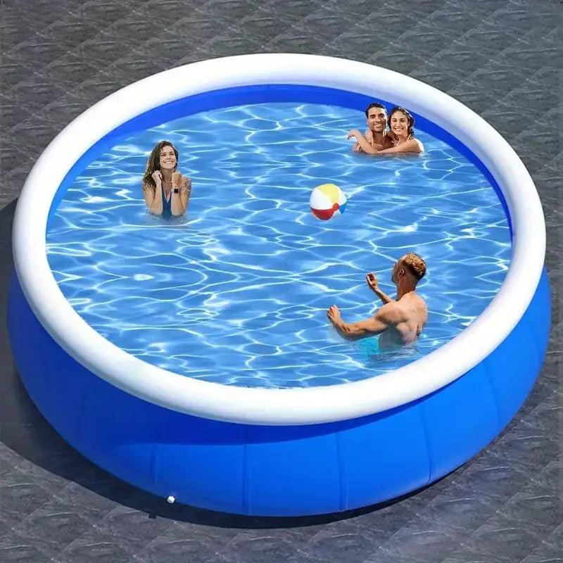 Inflatable Swimming Pool - 366x76 Butterfly Design Coil Mesh Pool for Outdoor Fun and Relaxation