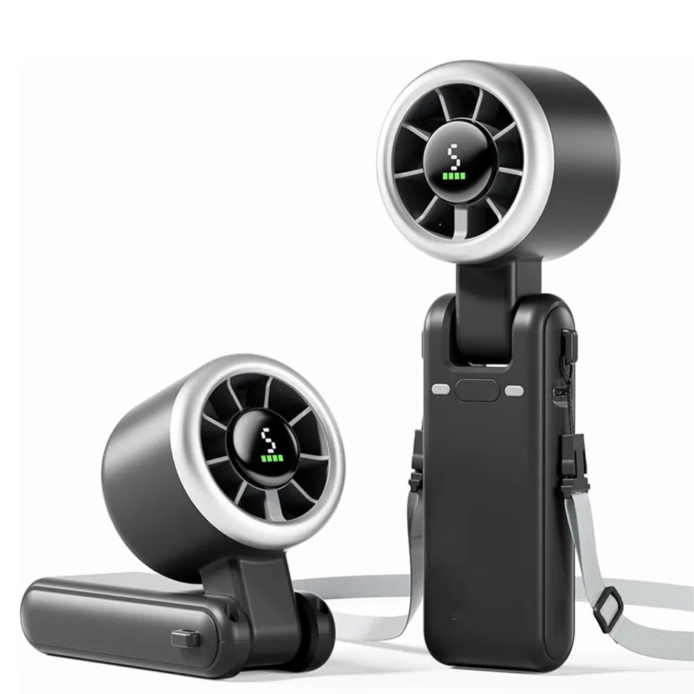 4000mAh Portable Handheld Turbo Fan 180° Angle Adjustable Strong Powerful Wind Rechargeable