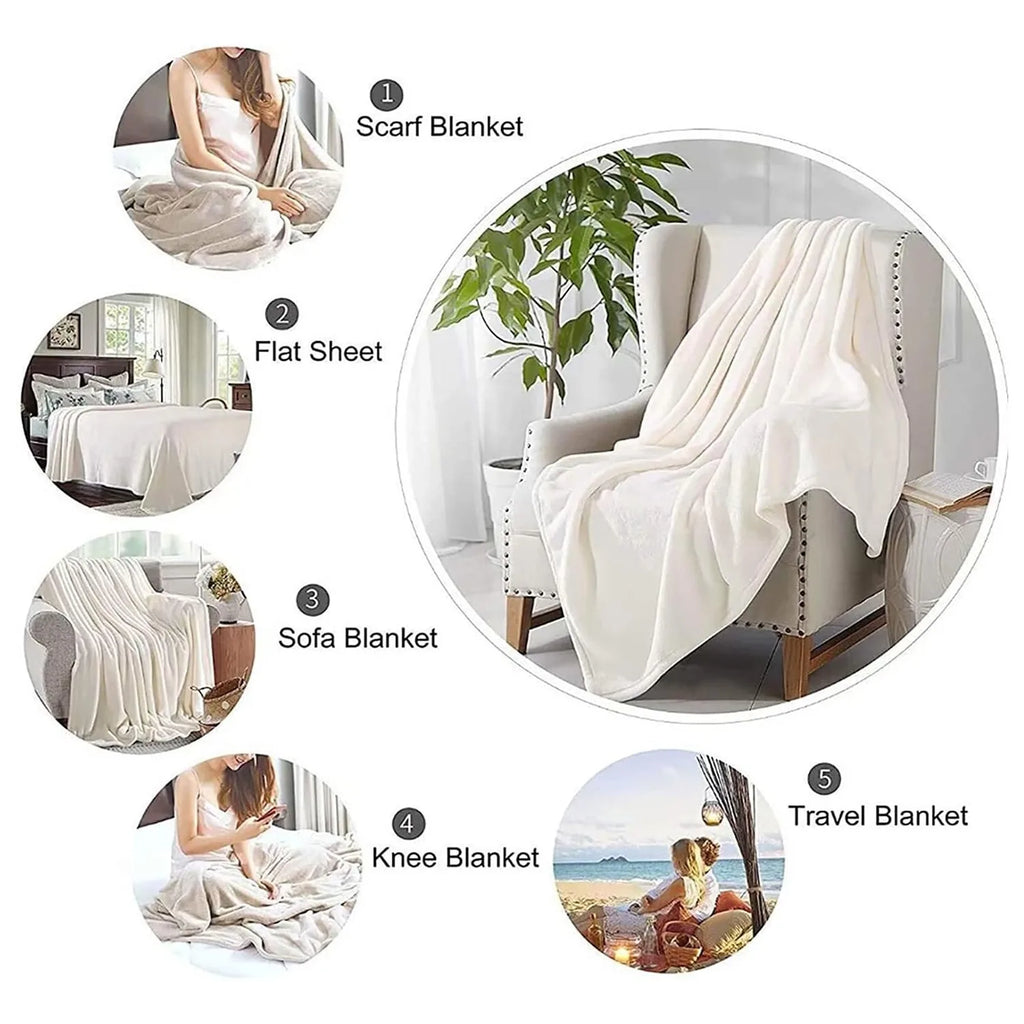 cartoon cute little dinosaur print flannel blanket - sofa cover, office, travel