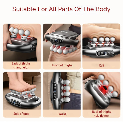 16-Head Fascia Gun High-Frequency Vibration Body Massage Gun Back