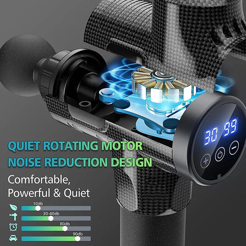 30 Level Massage Gun Fascia Deep Muscle Relax Body Electric Fitness Equipment