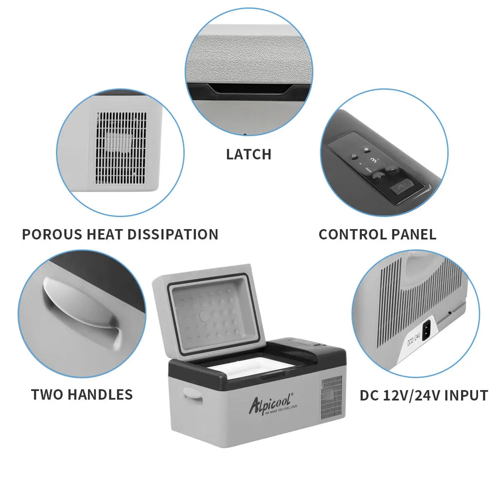 portable compressor fridge freezer 21Quart(20Liter) for car and home - 12V/24V DC and 110V AC