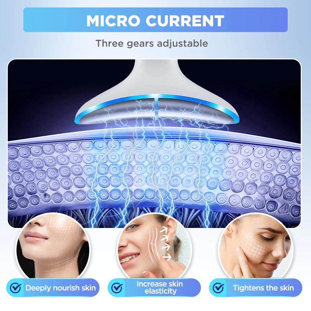 3 Massage Modes Microcurrent Neck Beauty Device Face Lifting Firming Massage