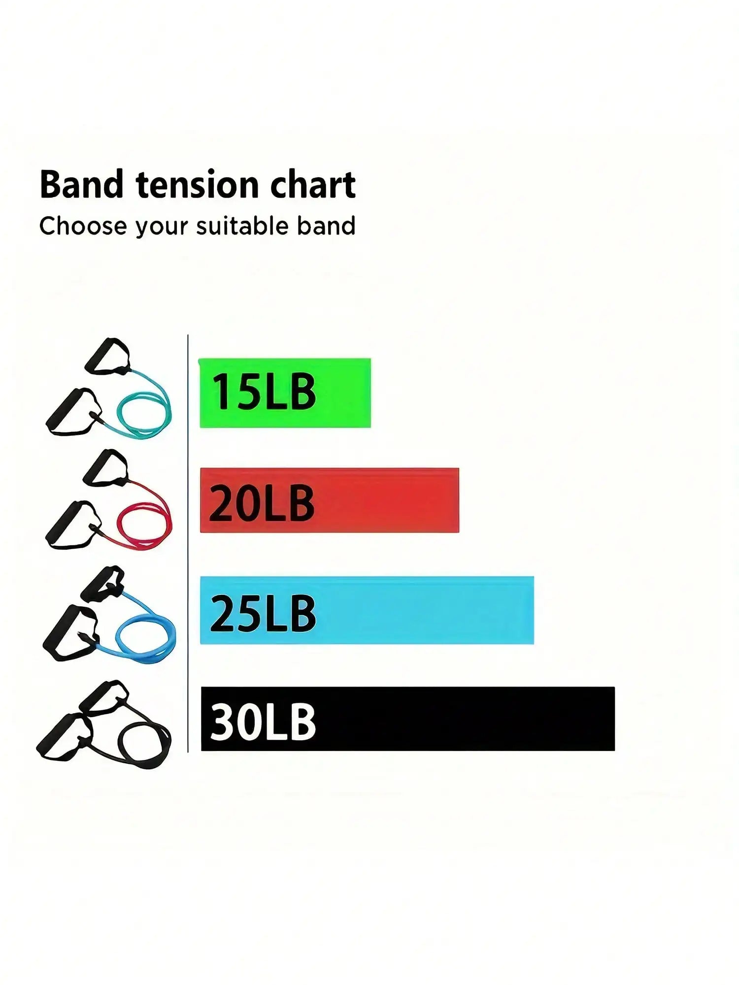 Adjustable Resistance Band with Handles for Home Workouts