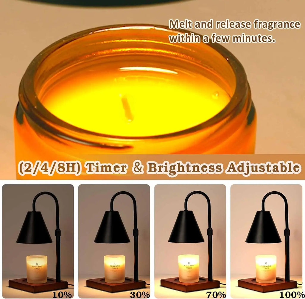 Dimmable Candle Warmer Lamp with Timer, Adjustable Home Decor for Cozy Living Room Bedroom