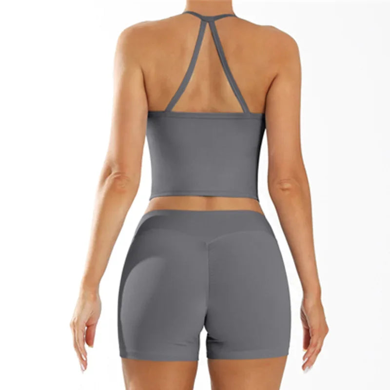 Yoga Set 2 Piece Sport Outfit for Woman Sportswear Fitness Suit Flared Leggings Underwear Gym Sets Workout Tracksuit