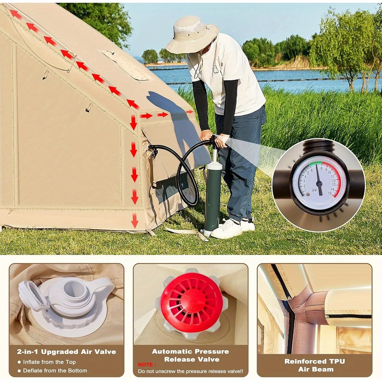 Inflatable Tents for Camping, Large Inflatable Camping Tent