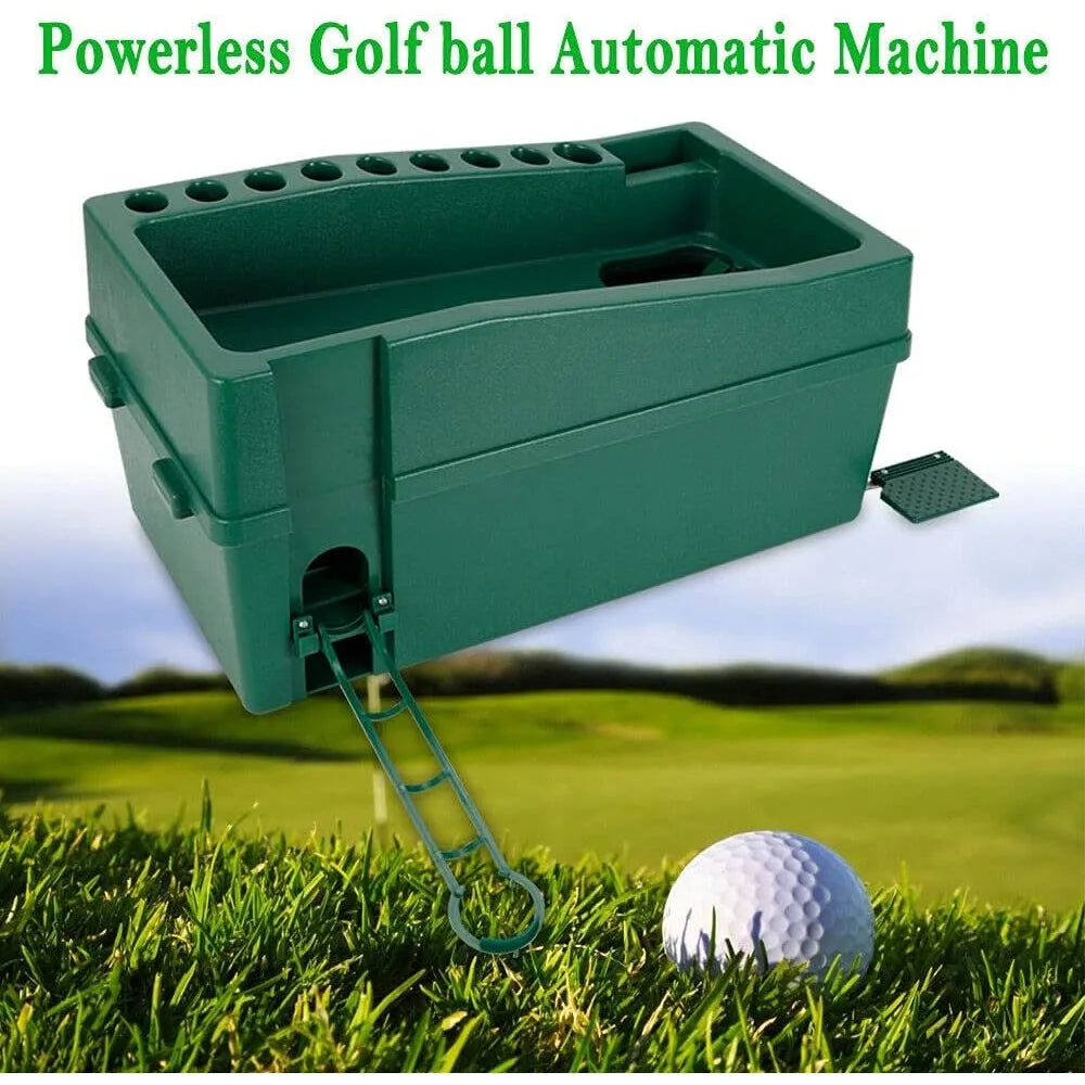 Automatic Golf Ball Dispenser Machine Tee Up Golf Ball Teeing Device with Foldable Track Holder