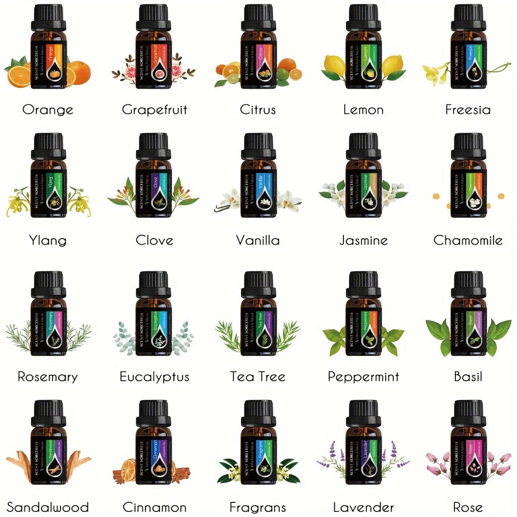 20pcs/set Black Classic Essential Oil Set