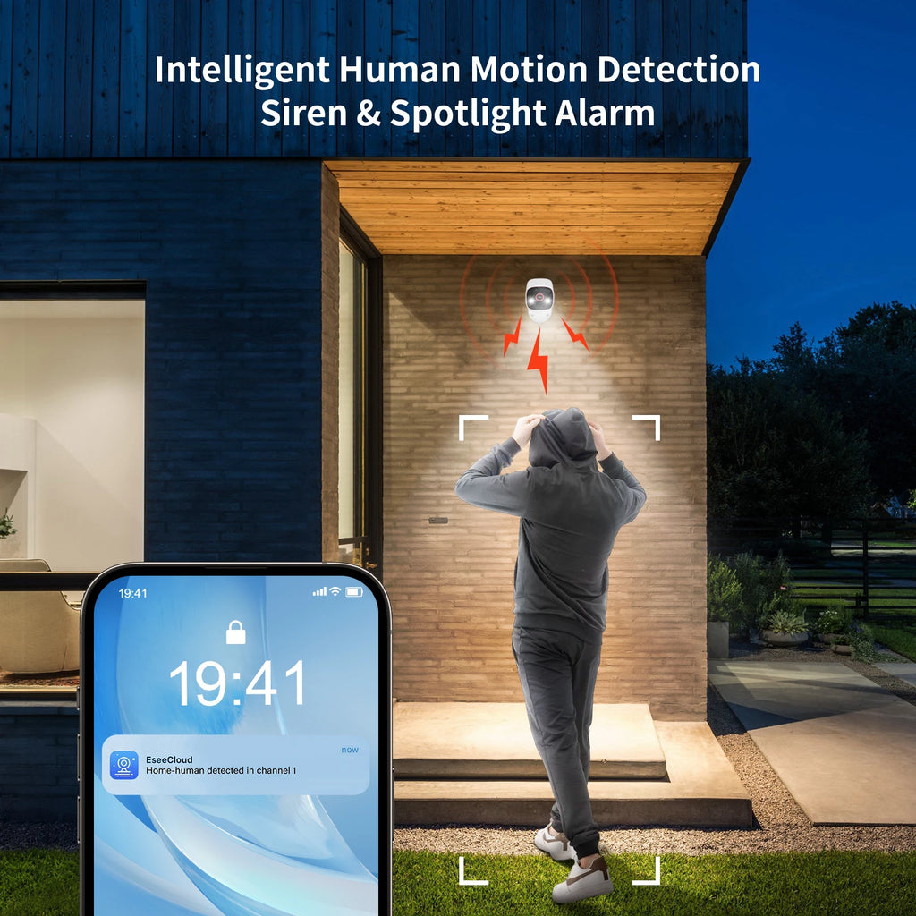 Outdoor/Indoor Security Cameras 2K HD Wireless WiFi Color Night Vision Waterproof