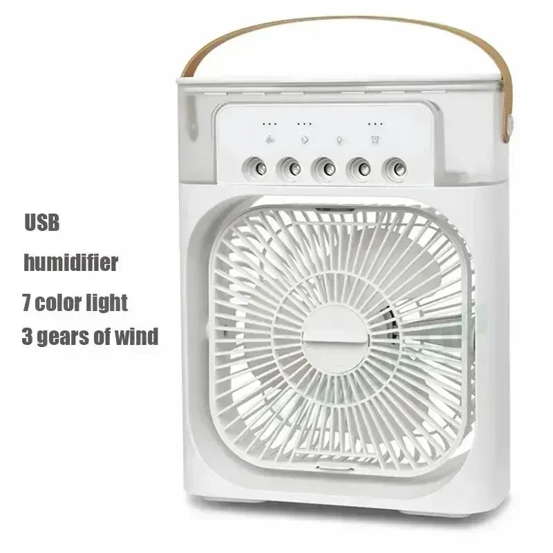 3 In 1 New Fan AIr Conditioner Household Small Air Cooler LED Night Light Portable Humidifier Air