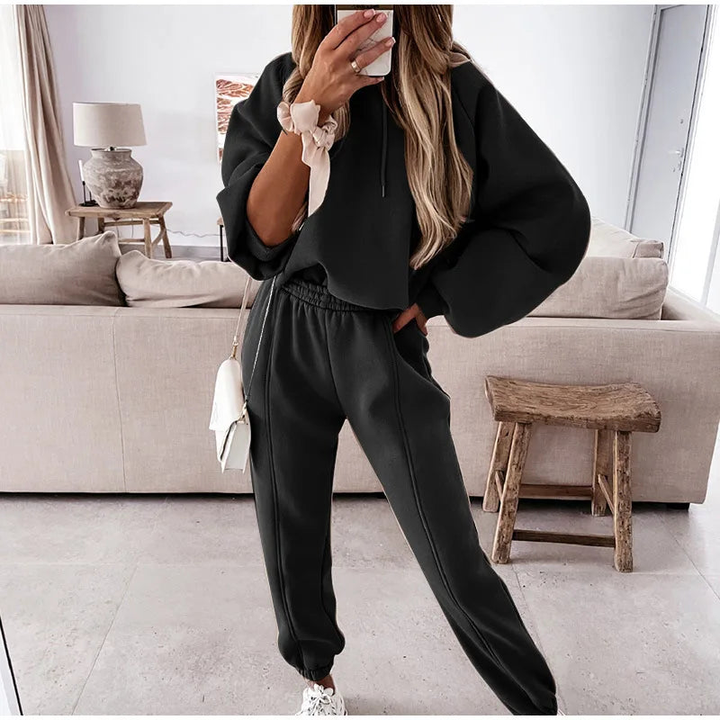 Women Hoodies Sports Tops Pants Tracksuit Sweatshirt Sweat Suit Jogging Set Long Sleeve Hoodie Sport Pants Lady Suit