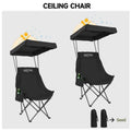 2PC Camping Chair Beach Chair With Shade Canopy YOUNG WOOD Portable , Fold Lightweight Oversized