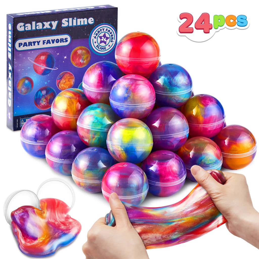 Mini Slime Party Favors Multicolor Galaxy Slime Balls Putty