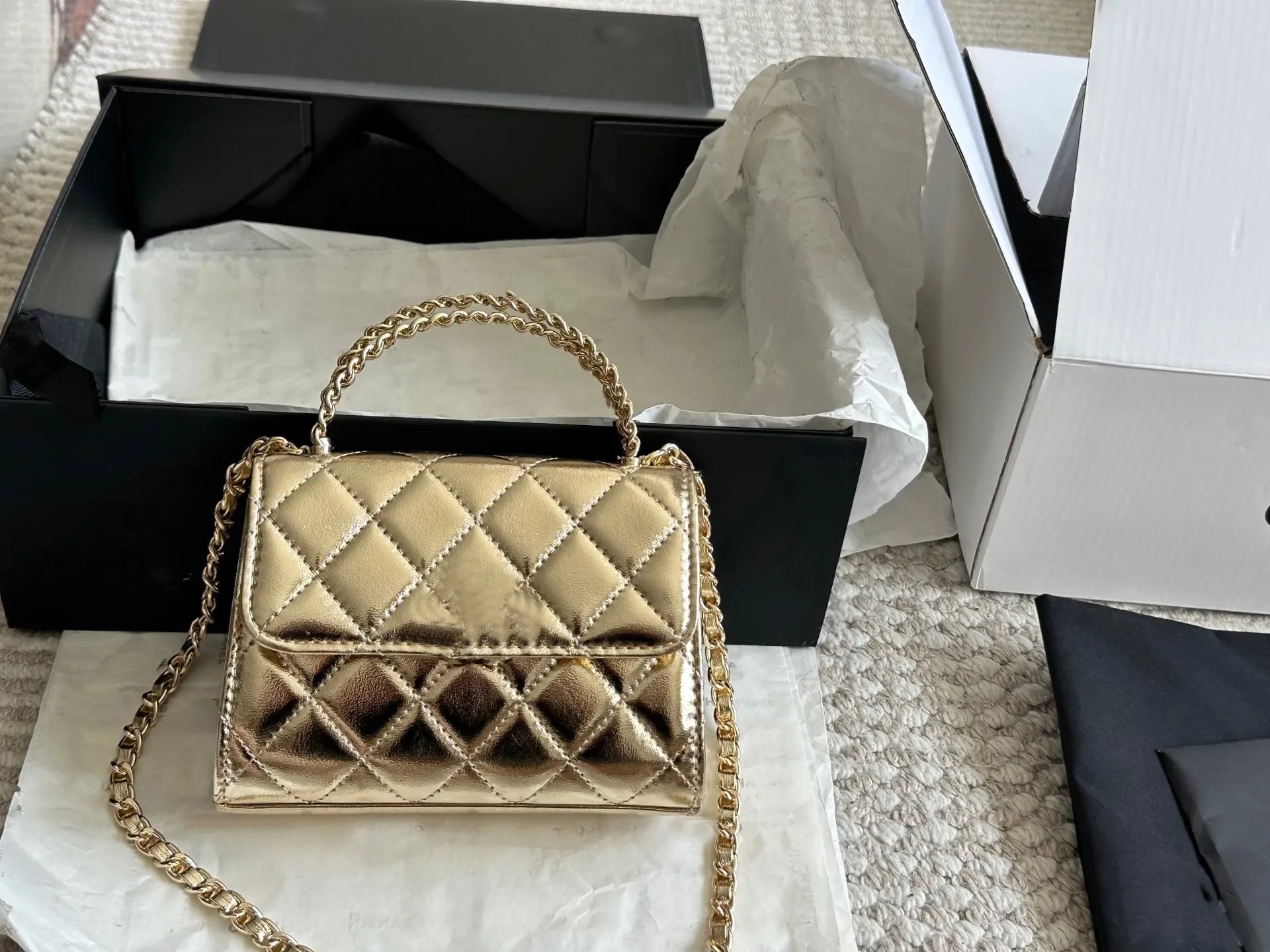 Top Cowhide Flap Luxury Bags With Handle Designer Bag Quilted Wallets