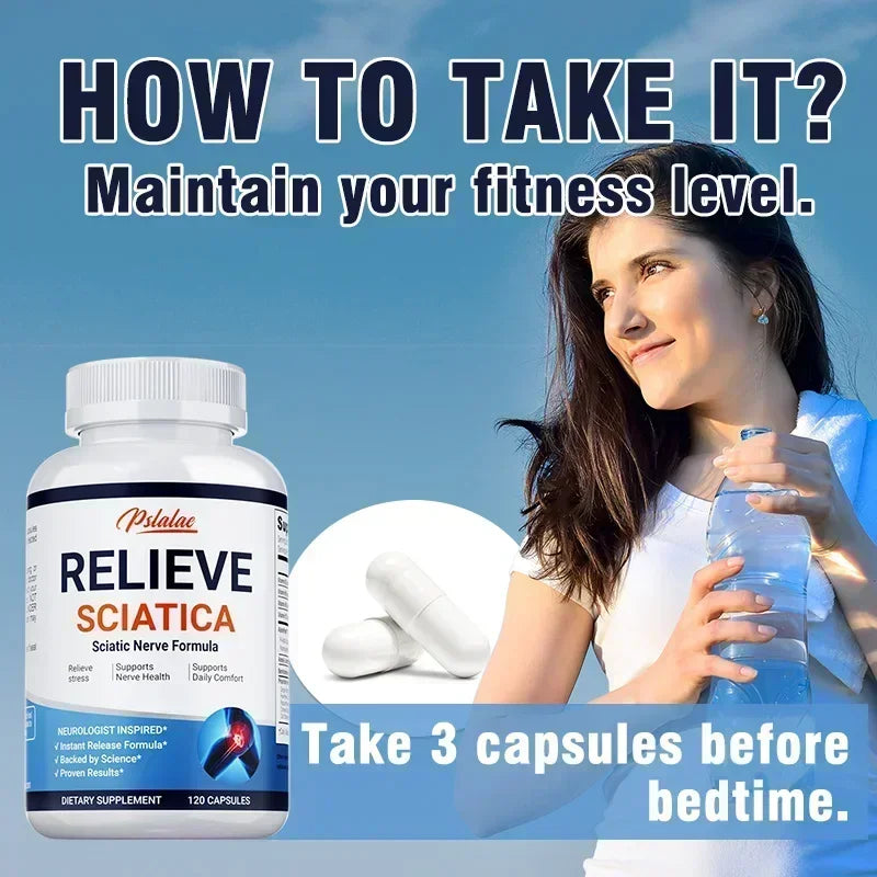 Relieve Sciatica Capsules - Reduce Joint Pai,Restore Mobility - 120 Capsules ﻿