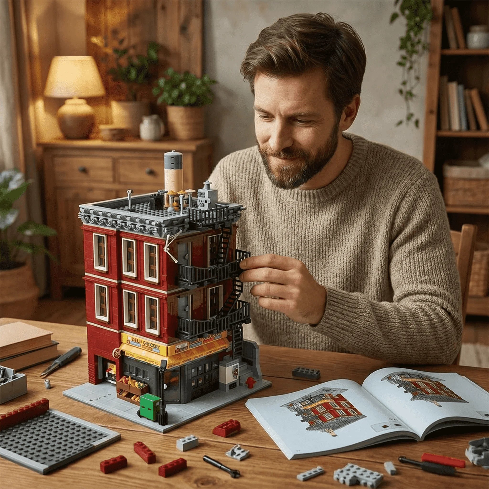 Spider Deli Apartment Building Blocks With 11 Figures Films Hero Classic City Modular Assembly 3559PCS