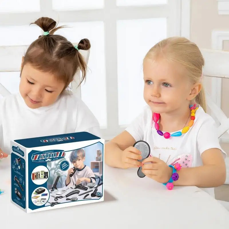 Stylist Hairdresser Role Play Toy Pretend Play Hair Cutting Kit With Hair Dryer