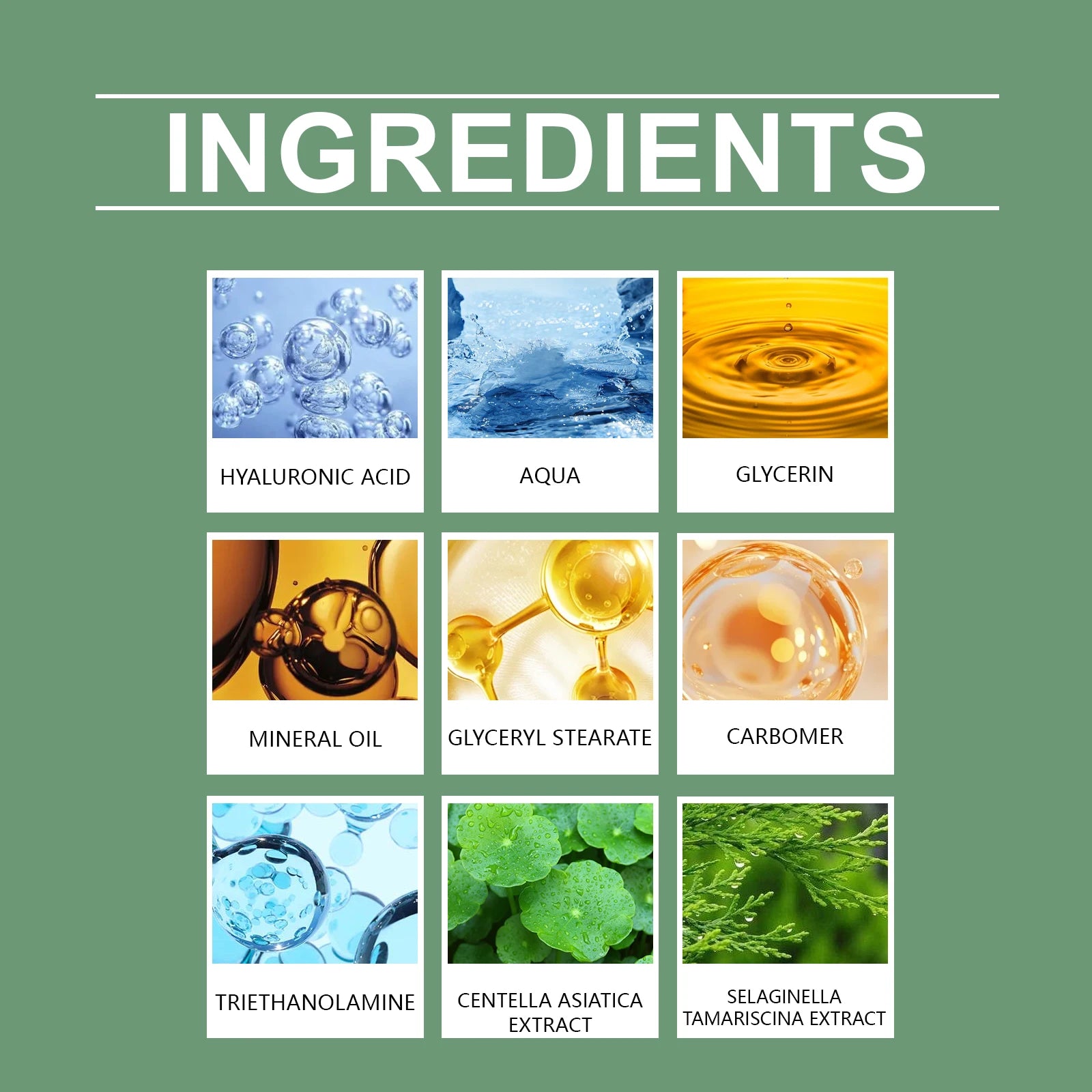 Resurrection Herb Soothing Cream, Centella Asiatica Extract, Hyaluronic Acid, Selaginella Extract, Face, Relieves Dryness